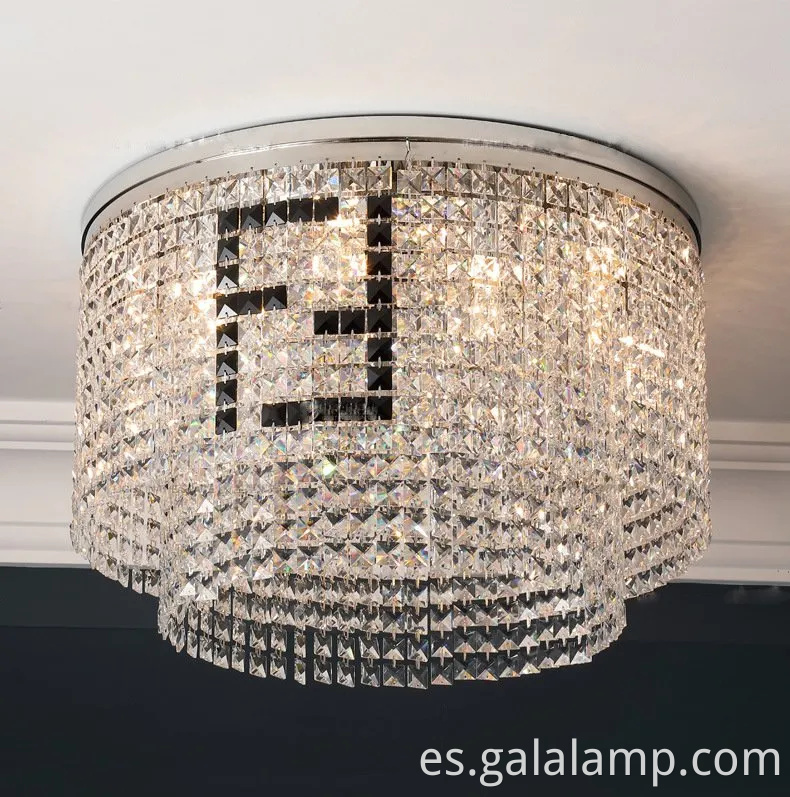 Luz de techo LED de cristal moderno elegante para interiores elegantes